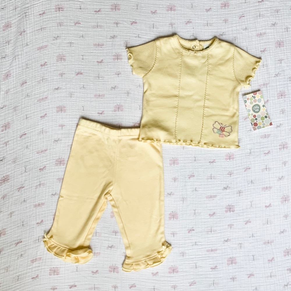 Little Me Yellow Baby Girl Set - 6 Month